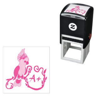 Sello Automático Grado A+ de Cockatoo rosa caprichoso