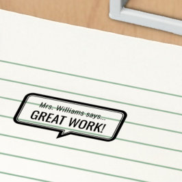 Sello Automático Grado de Homework por nombre de profesor personali