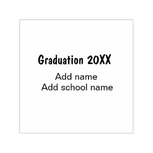 Sello Automático Graduación 20XX añadir nombre de año escuela verde