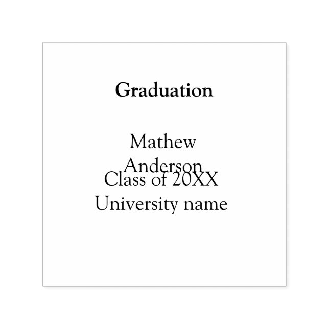 Sello Automático Graduation name class of 20XX university name simp (Diseño)