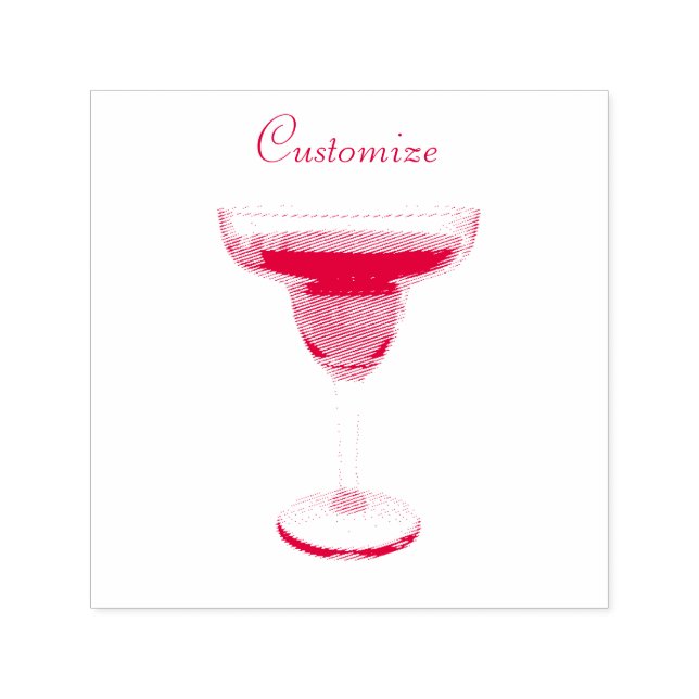 Sello Automático Gran bebida de cóctel Margarita Roja Thunder_Cove (Diseño)