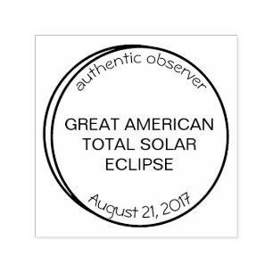 Sello Automático Gran Eclipse Solar Estadounidense Auténtico Observ