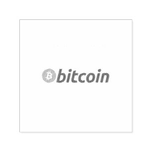 Sello Automático Gran logotipo de Bitcoin con símbolo de Bitcoin na