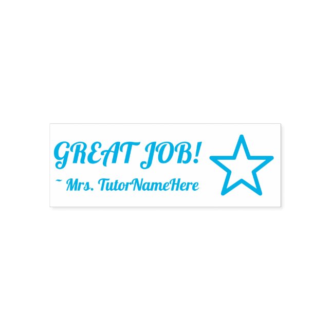 Sello Automático "¡GRAN TRABAJO!" + Nombre del educador Personaliza (Diseño)