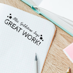 Sello Automático Gran Trabajo Profesores Personalizados