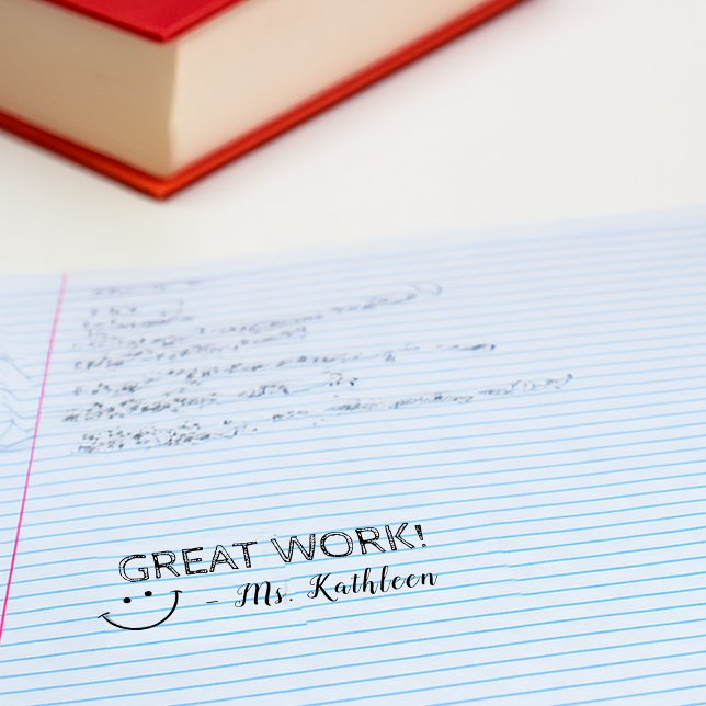 Sello Automático Gran Trabajo | Profesores Personalizados (Great Work | Personalized Teachers Self-inking Stamp)