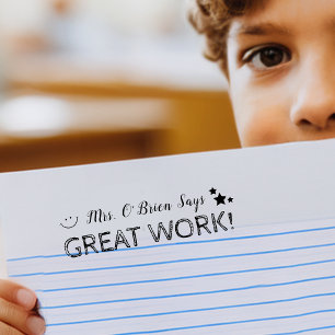Sello Automático Gran Trabajo Profesores Personalizados