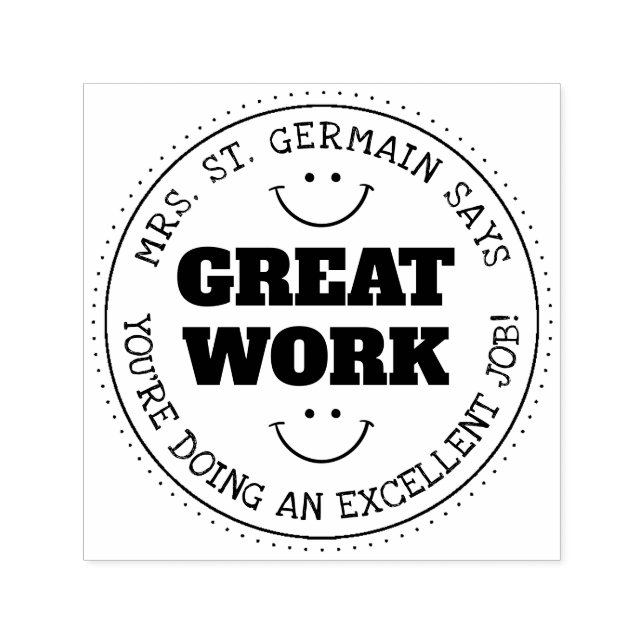 Sello Automático Gran Trabajo | Profesores Personalizados (Diseño)