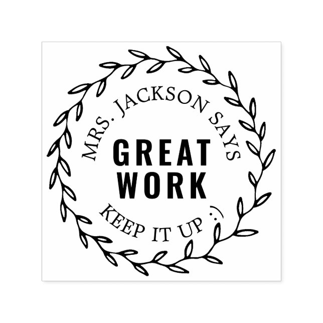 Sello Automático Gran Trabajo | Profesores Personalizados (Diseño)
