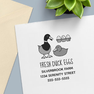 Sello Automático Granja de Huevos Frescos de Pato Silvestre Direcci