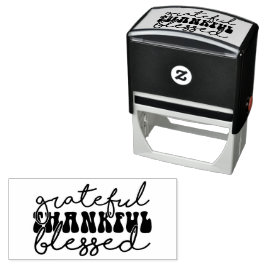 Sello Automático Grateful Thankful Blessed - Thanksgiving 