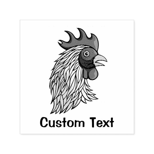 Sello Automático Gray Rooster's Head (Diseño)