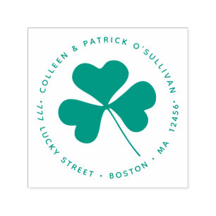 Sello Automático Green Irish Shamrock Fllover Clover