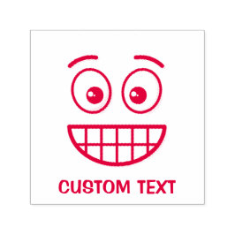 Sello Automático Grinning Face con los ojos abiertos