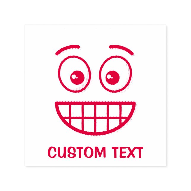 Sello Automático Grinning Face con los ojos abiertos (Diseño)