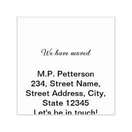 Sello Automático gris mínimo se ha movido el texto de la dirección 