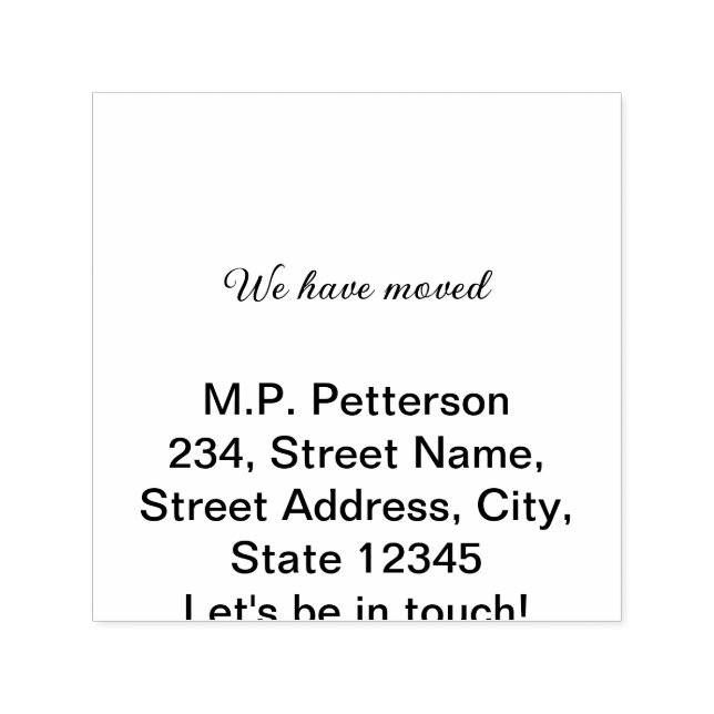 Sello Automático gris mínimo se ha movido el texto de la dirección  (Diseño)