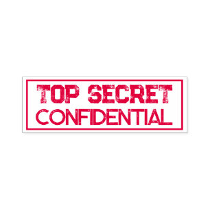 Sello Automático Grungy deteriorado Top Secret Confidencial