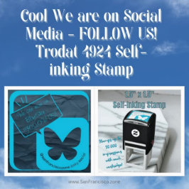 Sello Automático Guay Estamos en los medios sociales ¡SEGUIRNOS! Tr