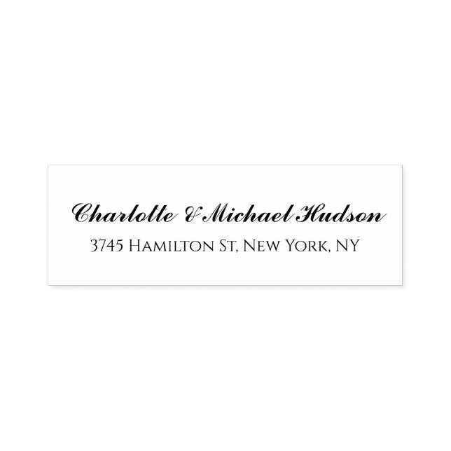 Sello Automático Guión blanco negro creativo elegante y moderno par (Diseño)