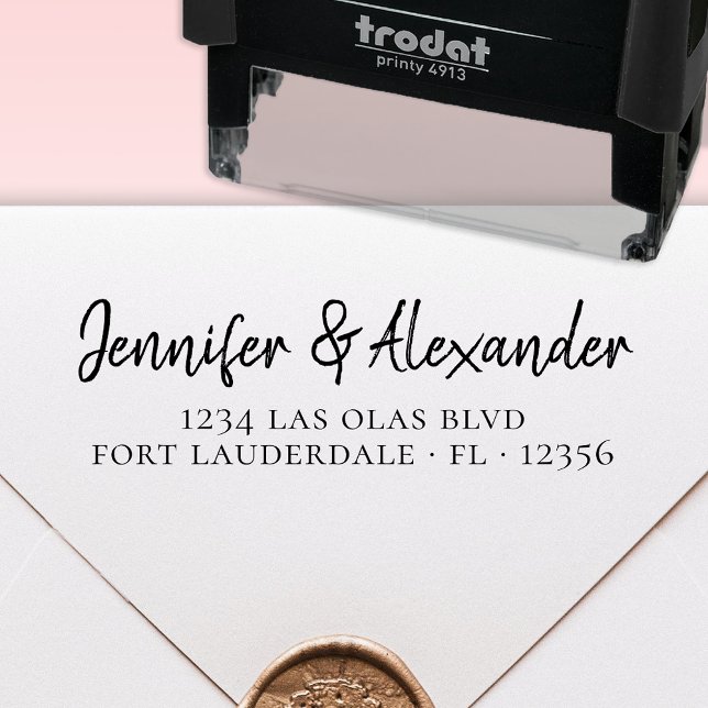 Sello Automático Guión de caligrafía de la dirección de retorno del (Subido por el creador)