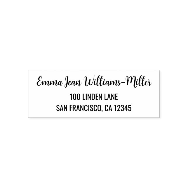 Sello Automático Guión de caligrafía moderna elegante de dirección  (Diseño)