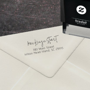 Sello Automático Guión de dirección Mínimo Simple Moderno