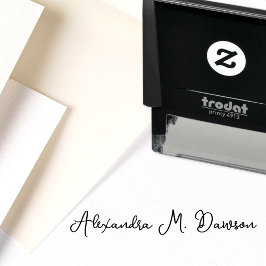 Sello Automático Guión de firma de su nombre personalizado