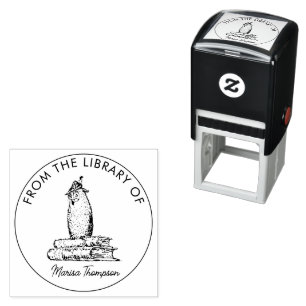 Sello Automático Guión de la biblioteca de libros de Ex Libris Libr