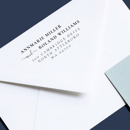 Sello Automático Guión de moda Dos Últimos Nombres Dirección de Ret