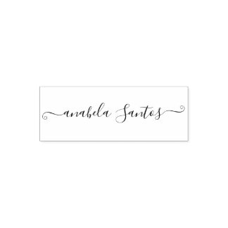 Sello Automático Guión de Moda Personalizado de nombres personaliza