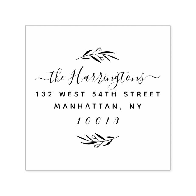 Sello Automático Guión de nombre de familia de personalizado y dire (Diseño)