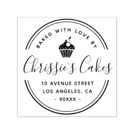 Sello Automático Guión elegante y negocio del logo de la panadería