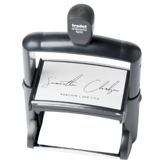 Sello Automático Guión manuscrito con firma profesional moderna