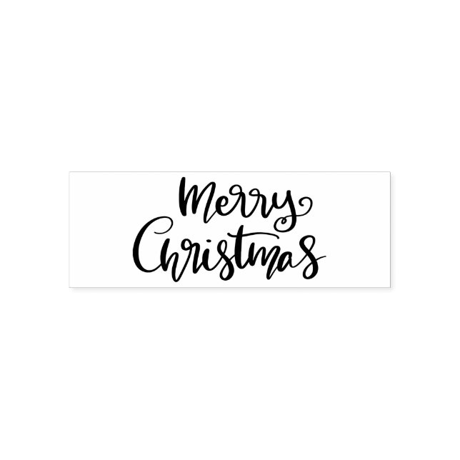 Sello Automático Guión manuscrito de Feliz Navidad (Diseño)