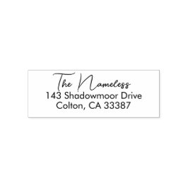 Sello Automático Guión Minimalista moderno de dirección de retorno