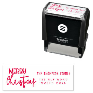 Sello Automático Guión Minimalista moderno lindo Feliz Navidad