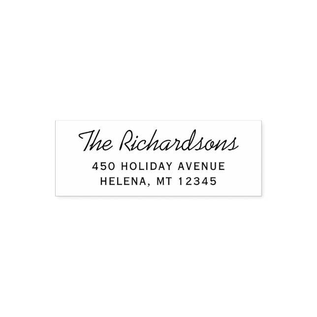 Sello Automático Guión moderno simple | Familia o Boda (Diseño)