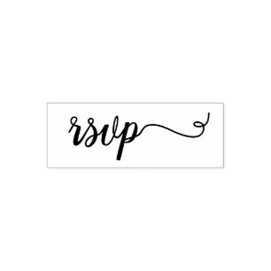 Sello Automático Guión negro simple RSVP