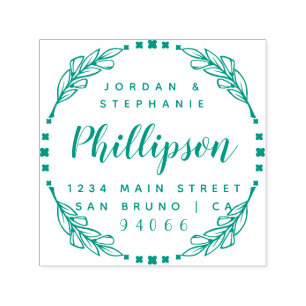 Sello Automático Guión Rústico de mano Retorno de pareja casada Aña