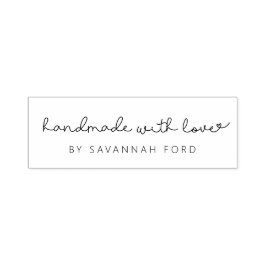 Sello Automático Guión simple hecho a mano con amor