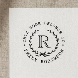 Sello Automático Guirnalda de monograma. Ex libris