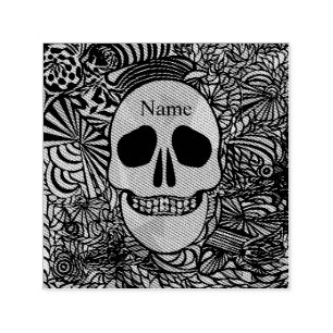 Sello Automático Halloween Hippie Skull Thunder_Cove