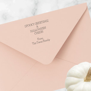 Sello Automático Halloween Wish Spooky Greetings Family Name