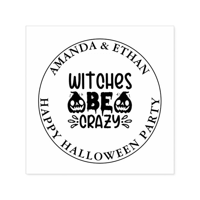 Sello Automático HALLOWEEN WITCHES BE CRAZY Theme (Diseño)