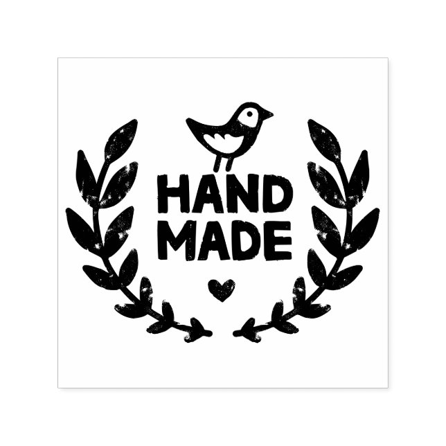Sello Automático Handmade Laurel Wreath Design (Diseño)