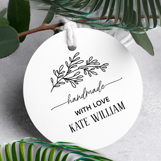 Sello Automático Handmadía botánica por negocio (Subido por el creador)