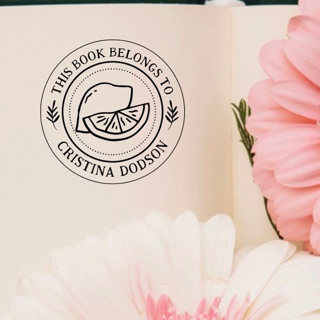 Sello Automático Handwritten Simple Lemon Custom Book (Subido por el creador)