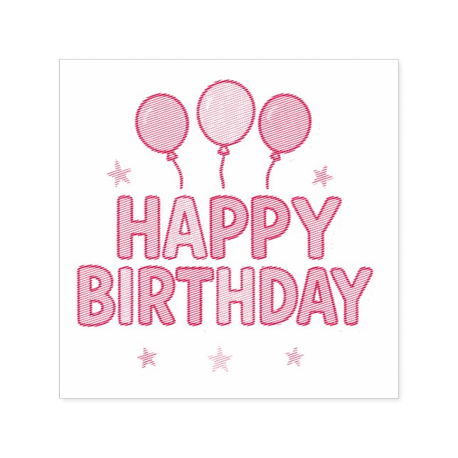 Sello Automático Happy Birthday Celebration Sticker (Diseño)