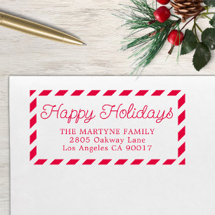 Sello Automático Happy Holidays Navidades dirección personalizada